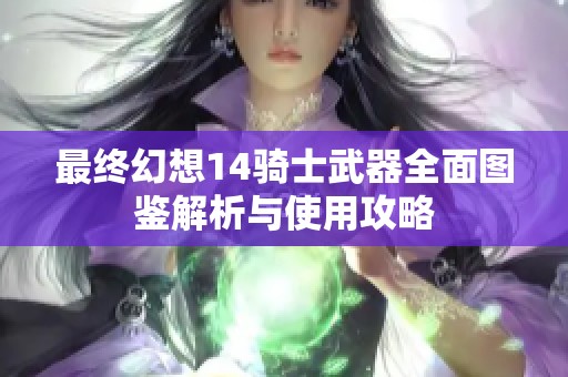 最终幻想14骑士武器全面图鉴解析与使用攻略