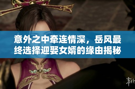 意外之中牵连情深，岳风最终选择迎娶女婿的缘由揭秘