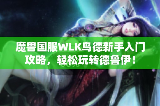 魔兽国服WLK鸟德新手入门攻略，轻松玩转德鲁伊！