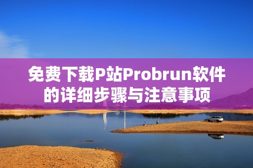 免费下载P站Probrun软件的详细步骤与注意事项