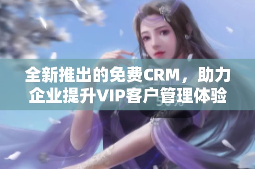 全新推出的免费CRM，助力企业提升VIP客户管理体验