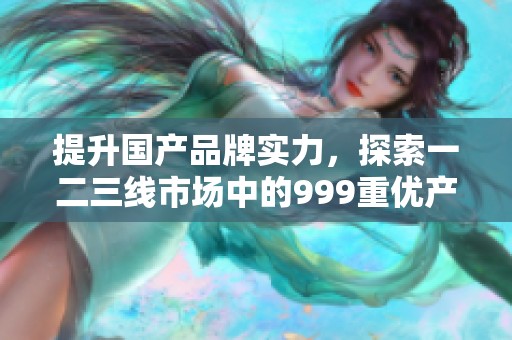 提升国产品牌实力，探索一二三线市场中的999重优产品