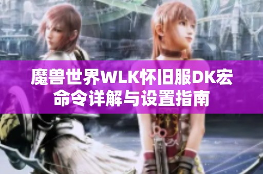 魔兽世界WLK怀旧服DK宏命令详解与设置指南