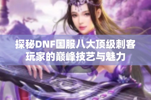 探秘DNF国服八大顶级刺客玩家的巅峰技艺与魅力