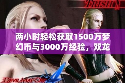 两小时轻松获取1500万梦幻币与3000万经验，双龙比铃铛更具吸引力