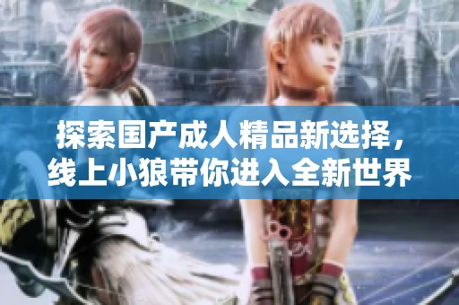 探索国产成人精品新选择，线上小狼带你进入全新世界
