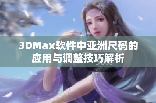 3DMax软件中亚洲尺码的应用与调整技巧解析