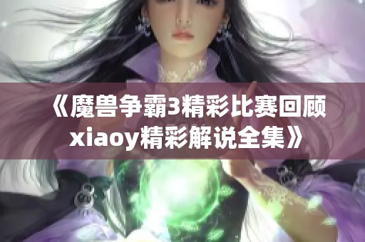 《魔兽争霸3精彩比赛回顾 xiaoy精彩解说全集》