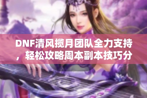 DNF清风揽月团队全力支持，轻松攻略周本副本技巧分享