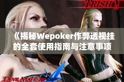 《揭秘Wepoker作弊透视挂的全套使用指南与注意事项》