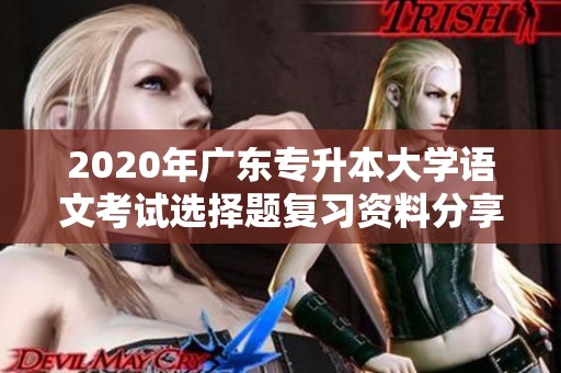 2020年广东专升本大学语文考试选择题复习资料分享