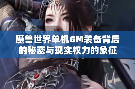 魔兽世界单机GM装备背后的秘密与现实权力的象征