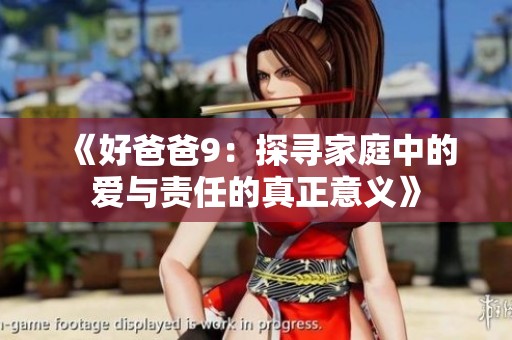 《好爸爸9：探寻家庭中的爱与责任的真正意义》