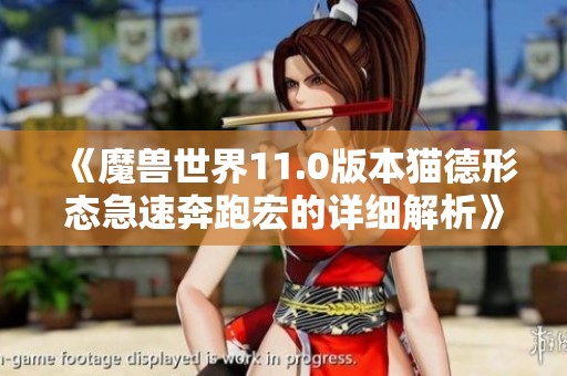 《魔兽世界11.0版本猫德形态急速奔跑宏的详细解析》