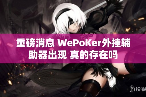 重磅消息 WePoKer外挂辅助器出现 真的存在吗