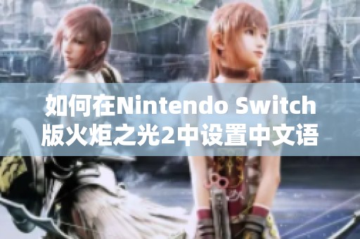 如何在Nintendo Switch版火炬之光2中设置中文语言教程