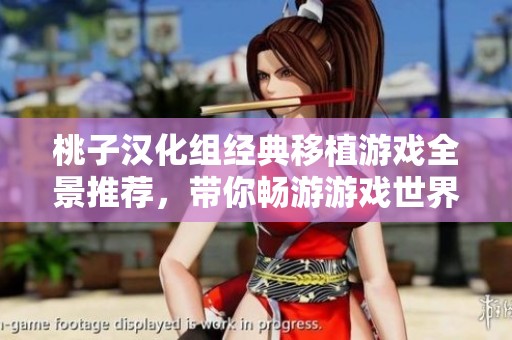 桃子汉化组经典移植游戏全景推荐，带你畅游游戏世界