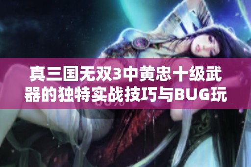 真三国无双3中黄忠十级武器的独特实战技巧与BUG玩法探秘