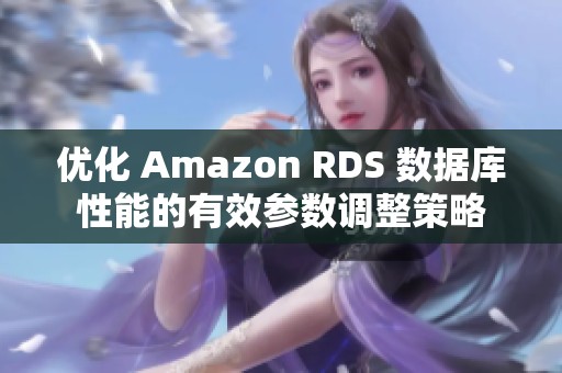 优化 Amazon RDS 数据库性能的有效参数调整策略