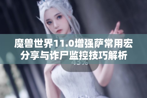 魔兽世界11.0增强萨常用宏分享与诈尸监控技巧解析
