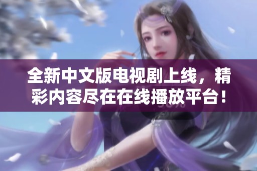 全新中文版电视剧上线，精彩内容尽在在线播放平台！