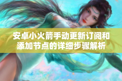 安卓小火箭手动更新订阅和添加节点的详细步骤解析