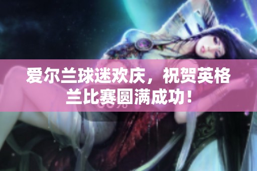 爱尔兰球迷欢庆，祝贺英格兰比赛圆满成功！