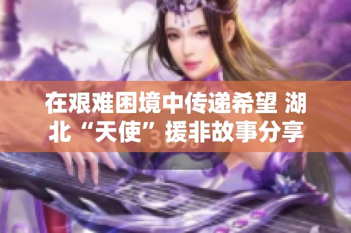 在艰难困境中传递希望 湖北“天使”援非故事分享