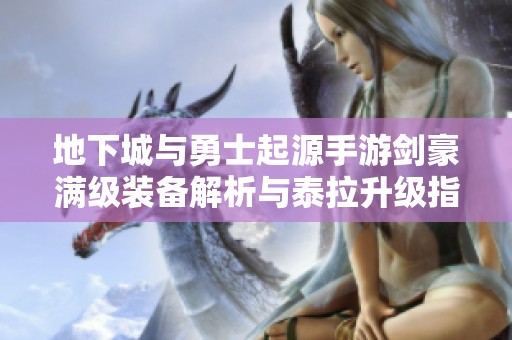 地下城与勇士起源手游剑豪满级装备解析与泰拉升级指南