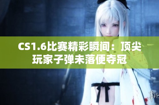 CS1.6比赛精彩瞬间：顶尖玩家子弹未落便夺冠