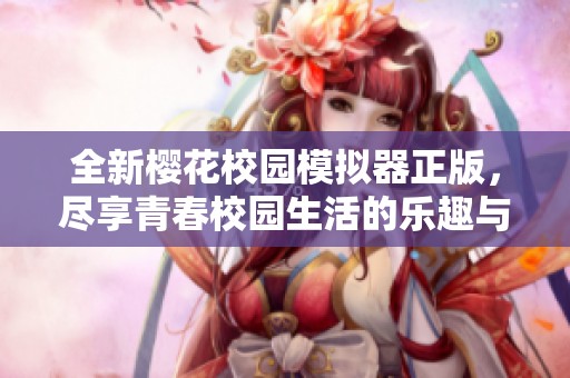 全新樱花校园模拟器正版，尽享青春校园生活的乐趣与挑战