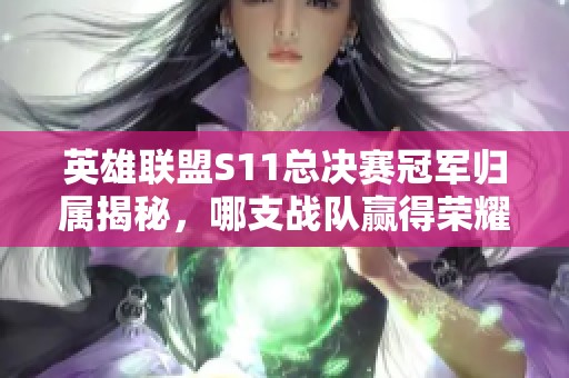 英雄联盟S11总决赛冠军归属揭秘，哪支战队赢得荣耀之巅